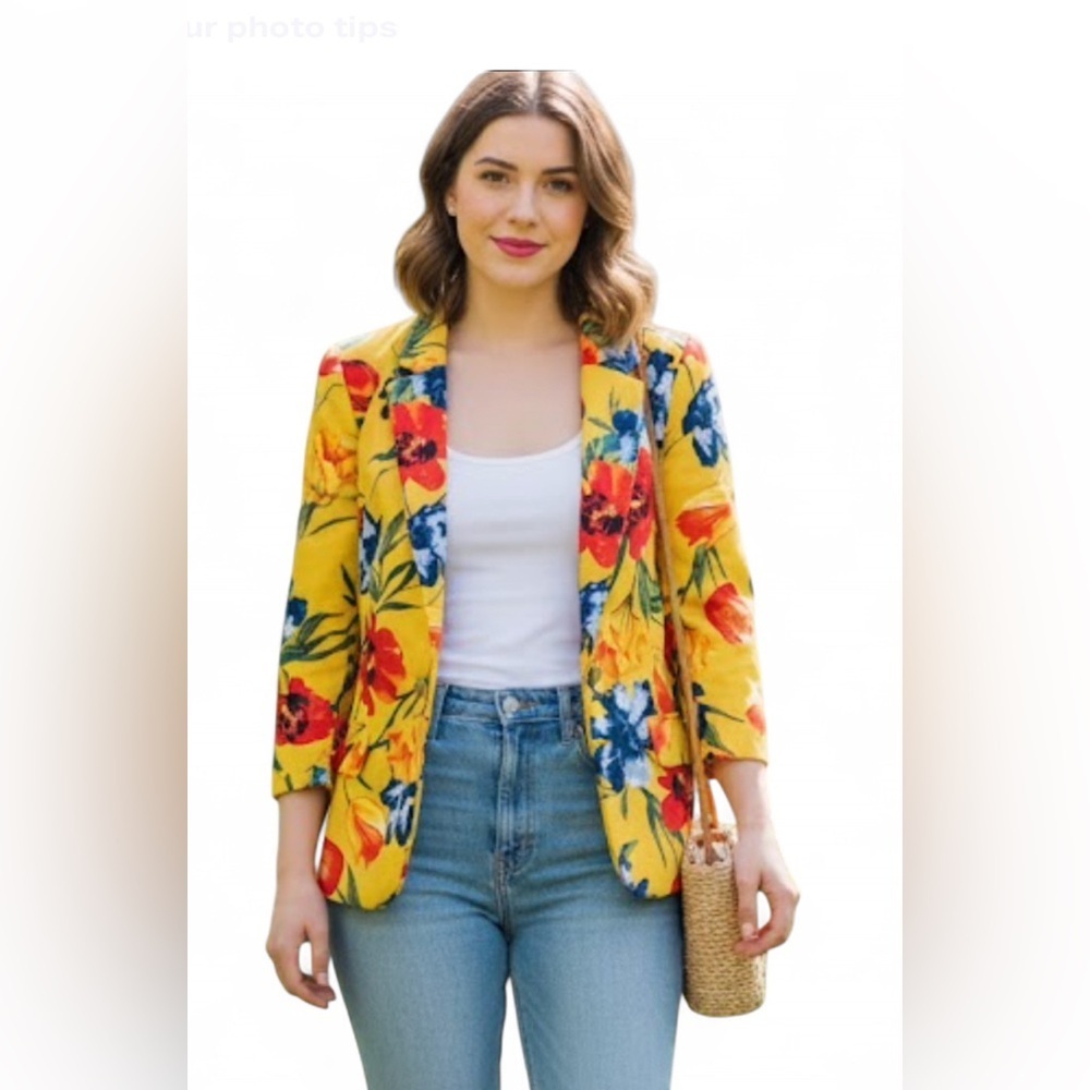 NYC Floral Yellow Jacket